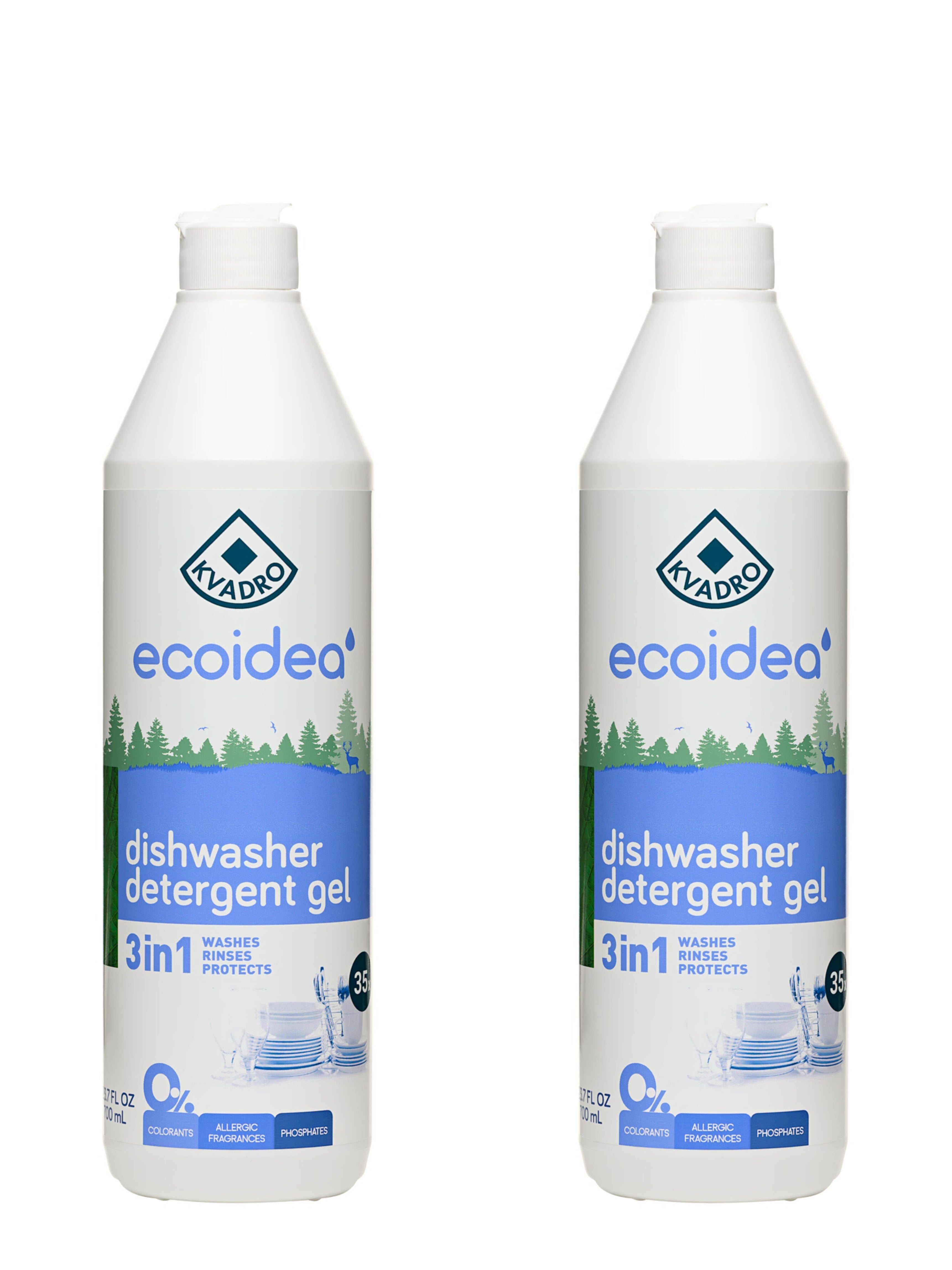 ecoidea 3 in 1 Dishwasher detergent 23.7 FL OZ 2 PACK