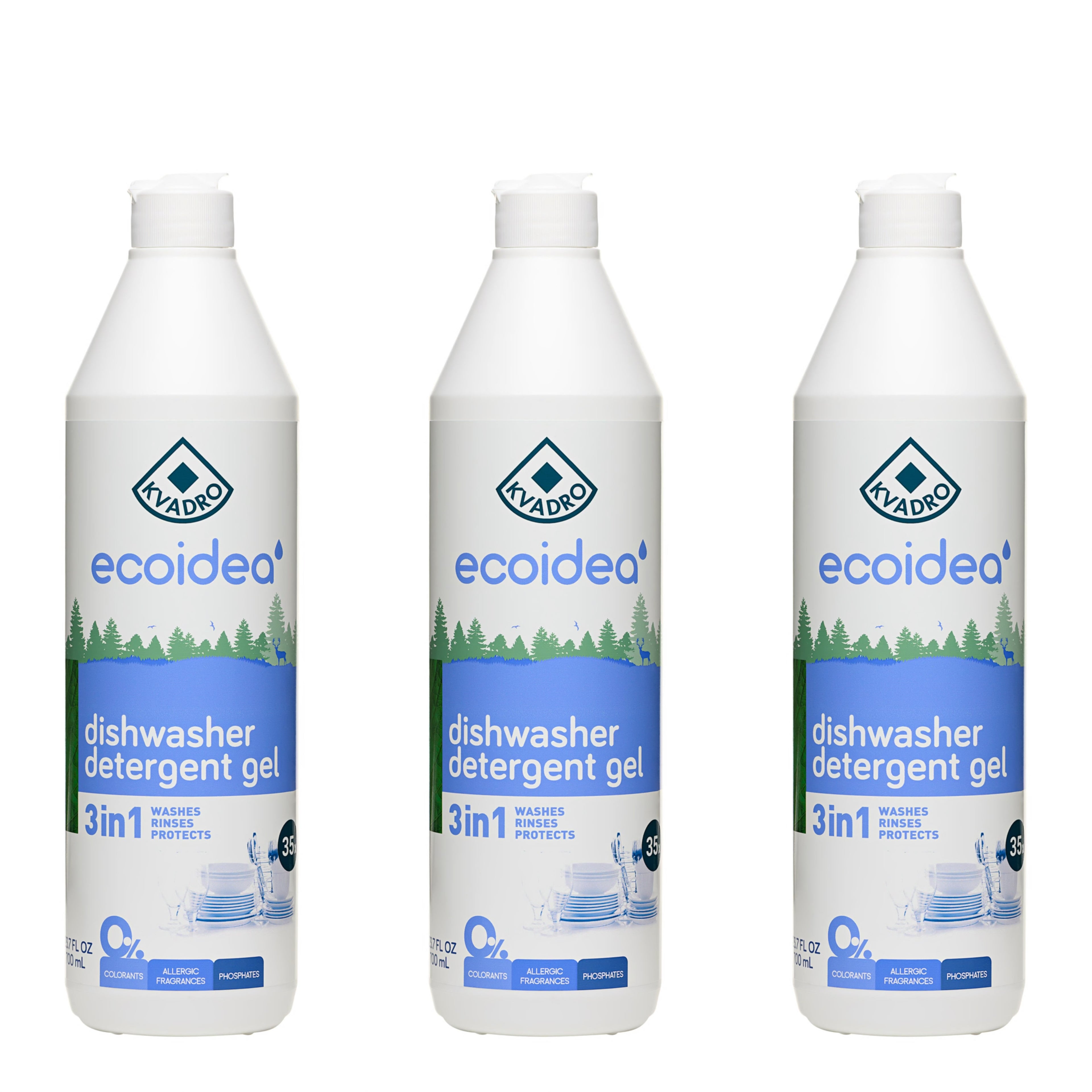 ecoidea 3 in 1 Dishwasher detergent 23.7 FL OZ 3 PACK