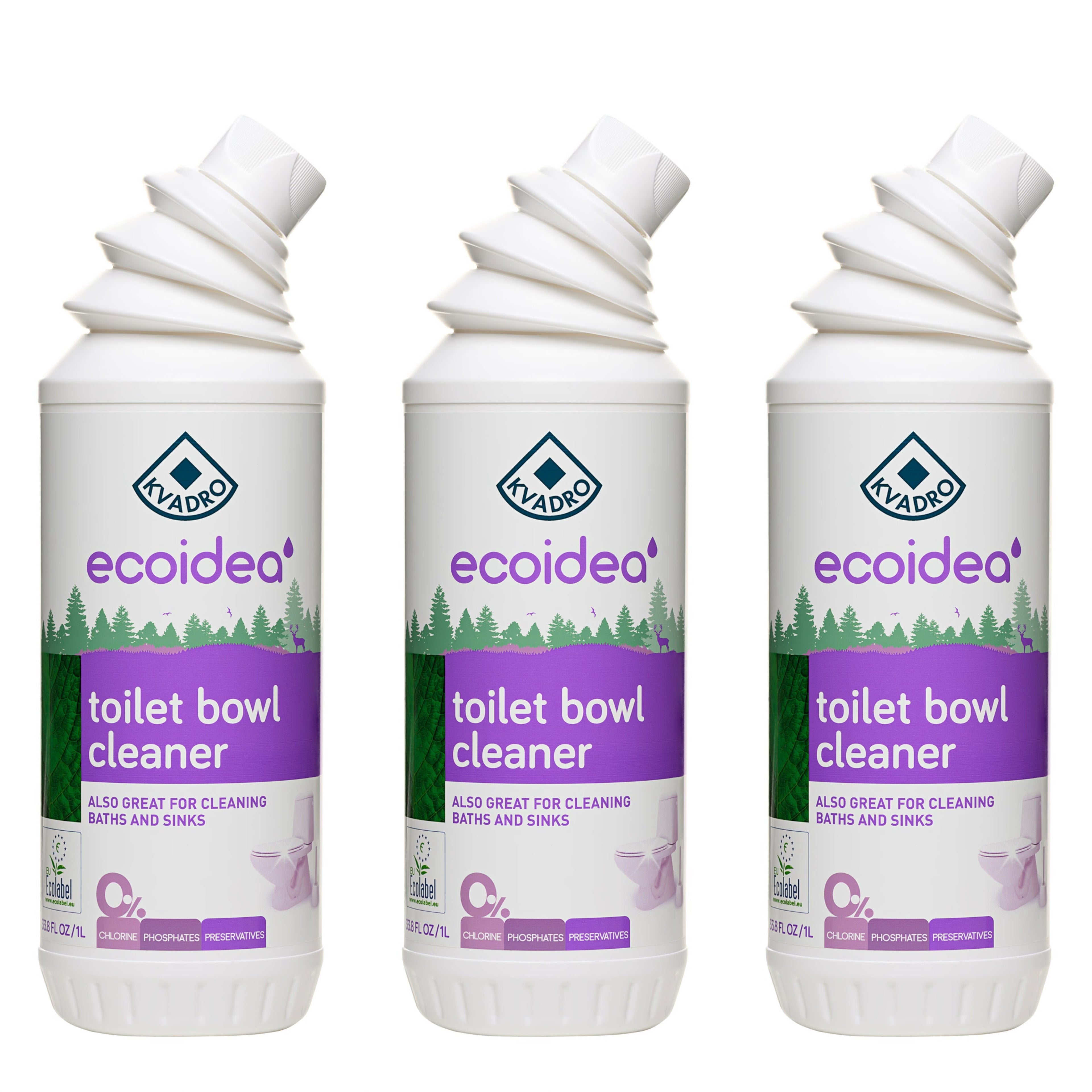 ecoidea Toilet Bowl Cleaner 33.8 FL OZ 3 PACK