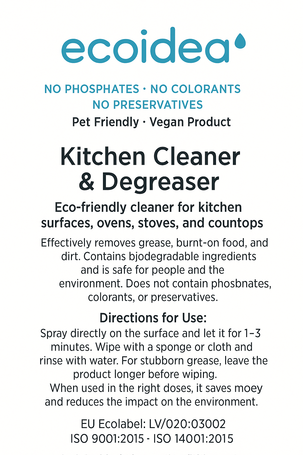 ecoidea Kitchen Cleaner 23.7 FL OZ
